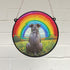 Staffordshire Bull Terrier Grey Rainbow Bridge Stained Glass Effect Suncatcher